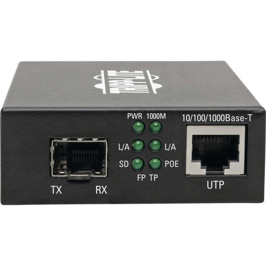 Fiber Ethernet Media Converter - Tripp Lite N785-INT-PSFP Gigabit SFP PoE+ | TecISoft