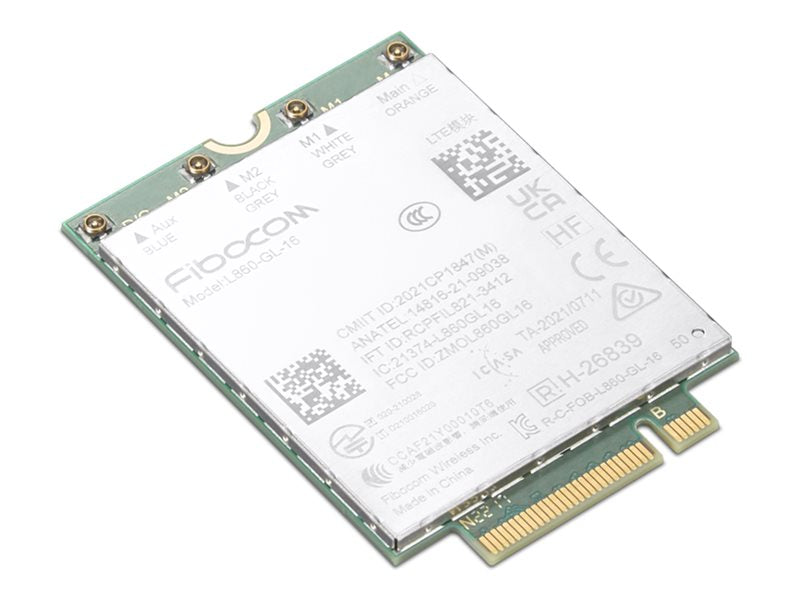 Fibocom L860-GL-16 - Wireless cellular modem - 4G LTE - M.2 Card - 1 Gbps - for ThinkPad X1 Carbon Gen 11 21HM, 21HN 4XC1M72798