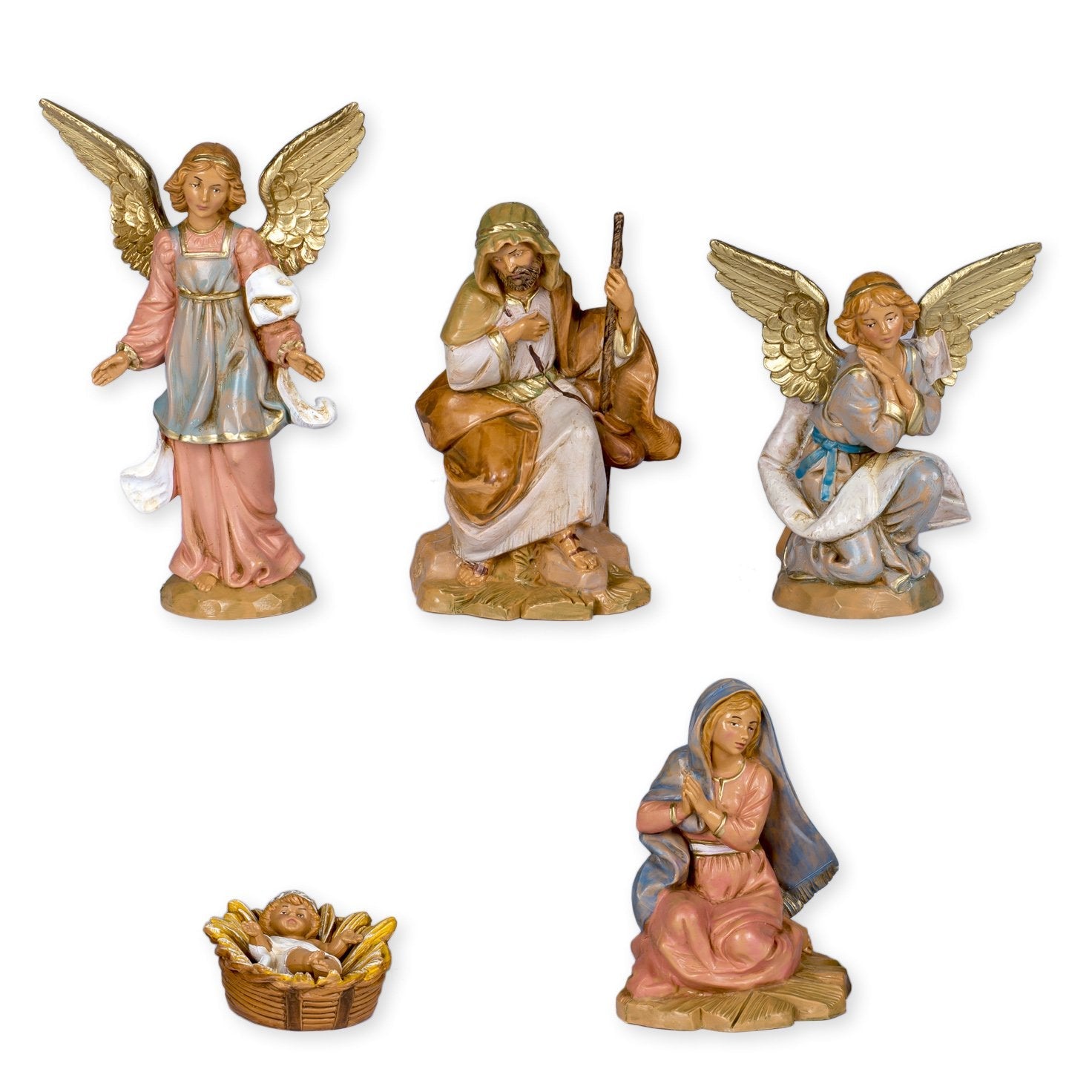 Figure Set With Stable - Fontanini - 5" Scale