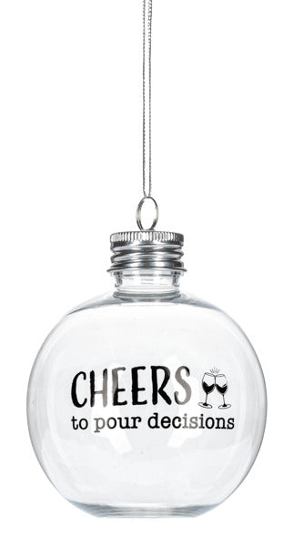 Fillable Cocktail Ornament with Recipe -