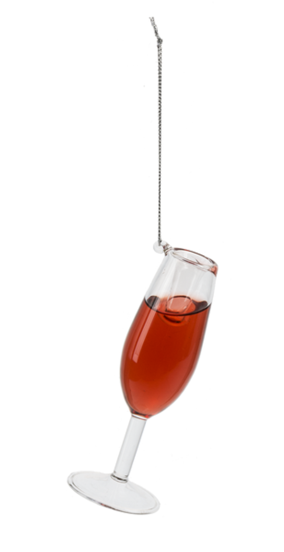 Filled Wine Glass Ornament - Prosec-Ho Ho Ho