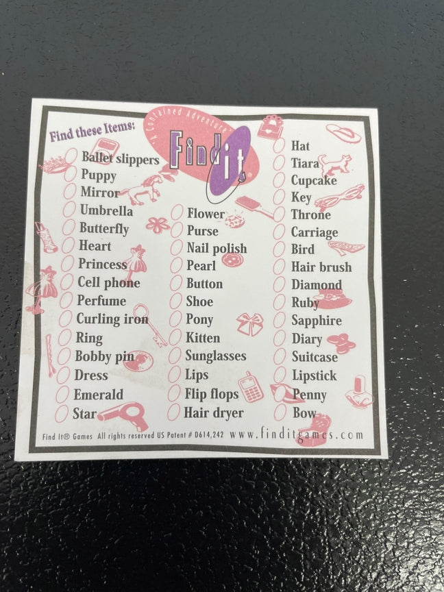 Find It Glitz And Glamour Seek and Find Treasure Hunt