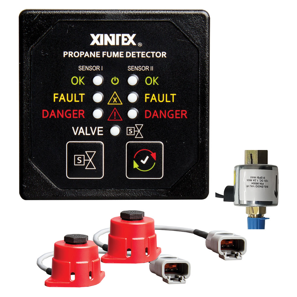 Fireboy-Xintex Propane Fume Detector, 2 Channel, 2 Sensors, Solenoid Valve &amp; Control