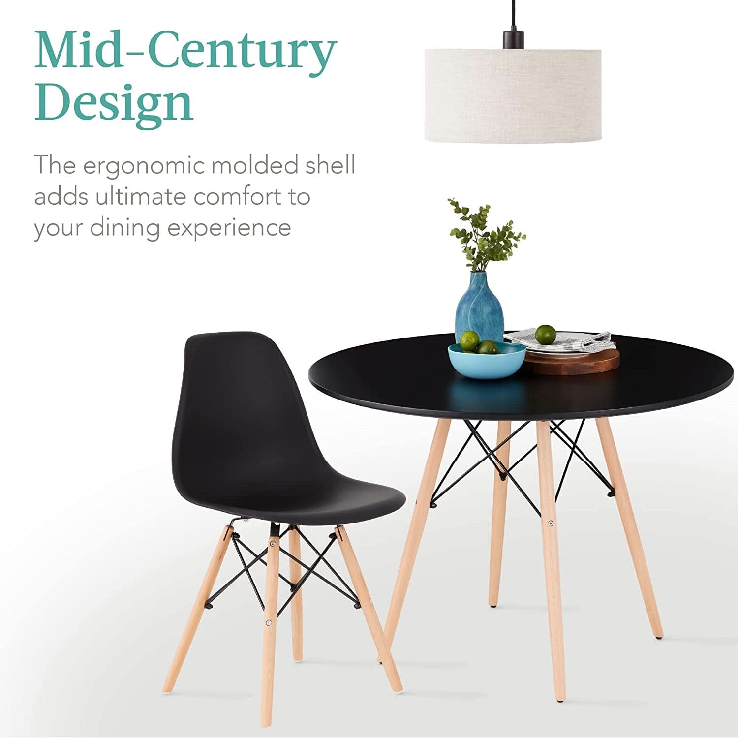 Five Piece Compact Table And Chair Set With Plastic Seats