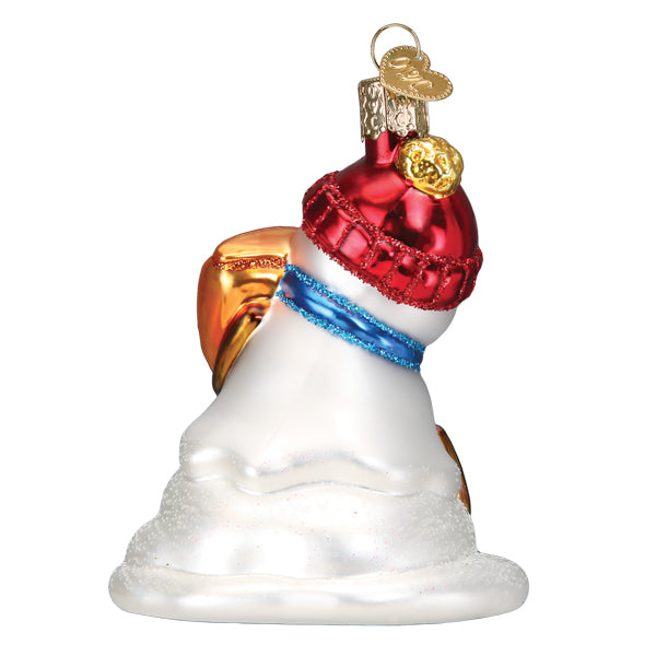 Flamin' Hot Cheetos Snowman Glass Ornament