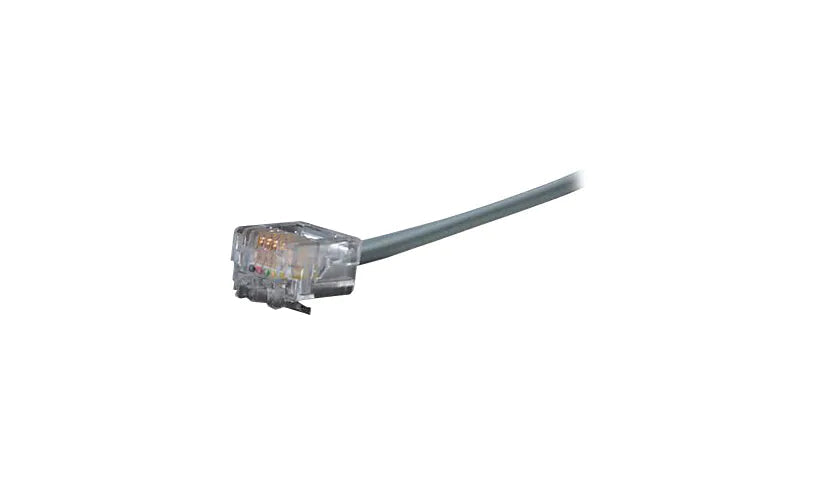 Flat Satin Telco Patch Cable - Stranded, Unshielded, Pvc, Straight-Pin, 4-Wire, Bbx-El04Ms-25