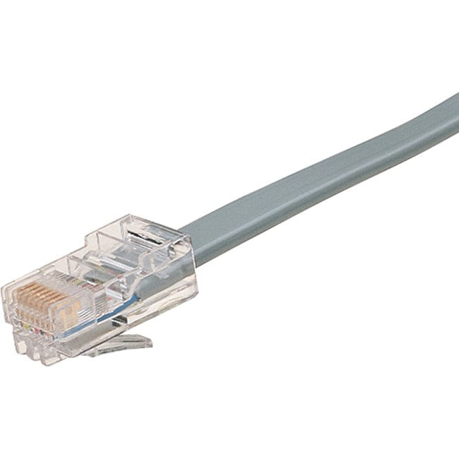 Flat Satin Telco Patch Cable - Stranded, Unshielded, Pvc, Straight-Pin, 8-Wire,