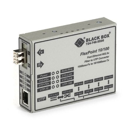 FlexPoint Fast Ethernet Media Converter - 28km LC Singlemode | TechSoft LMC100A-SMLC-R2