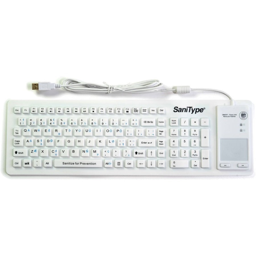 Flexible Silicone Washable Touchpad Keyboard Usb