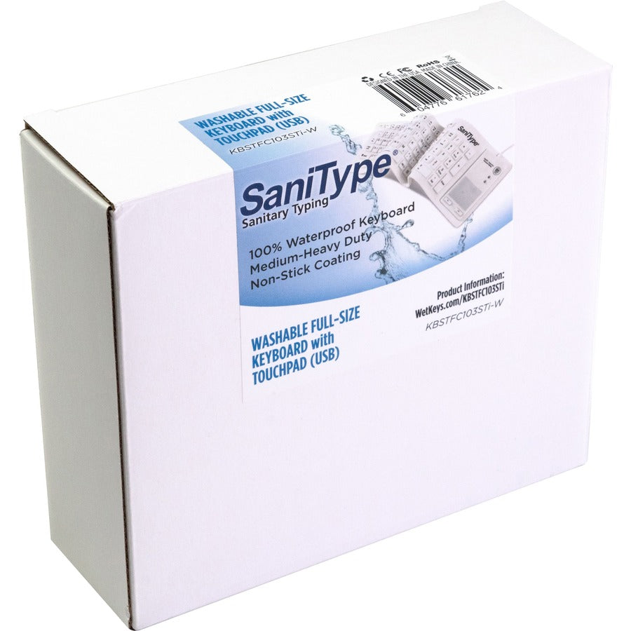 Flexible Silicone Washable Touchpad Keyboard Usb