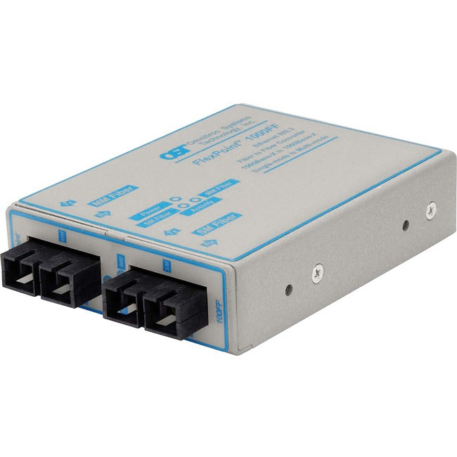 FlexPoint 1000Mbps Gigabit Ethernet Fiber to Fiber Media Converter SC Multimode 550m to Single-Mode 12km 4433-0