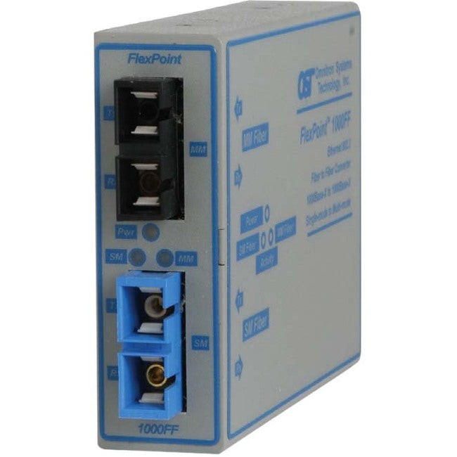 FlexPoint 1000Mbps Gigabit Ethernet Fiber to Fiber Media Converter SC Multimode 550m to Single-Mode 34km 4440-2