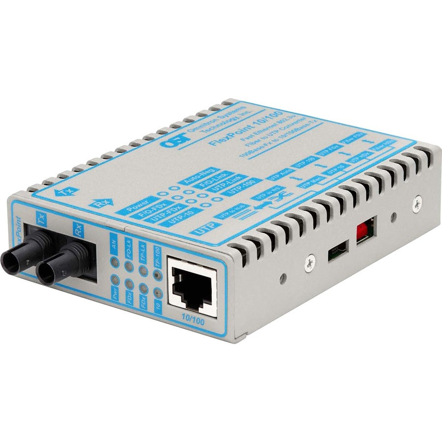 Flexpoint 10/100 Ethernet Fiber Media Converter Rj45 St Single-Mode 60Km