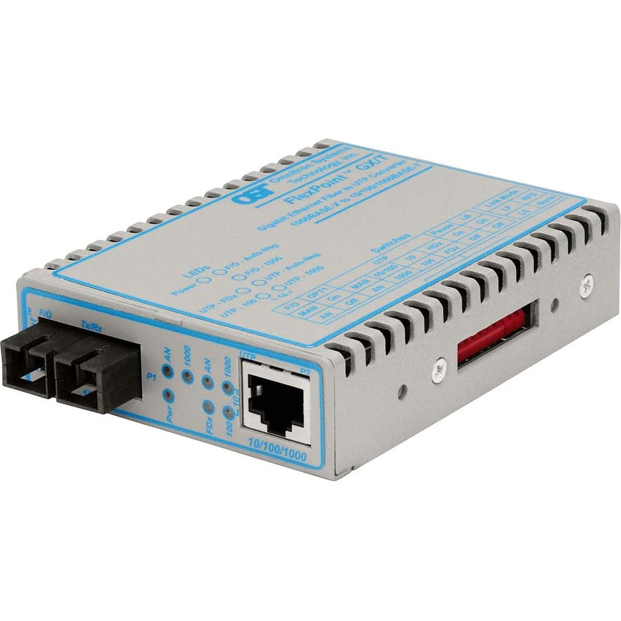 Flexpoint 10/100/1000 Gigabit Ethernet Fiber Media Converter Rj45 Sc Single-Mode 110Km 4704-0