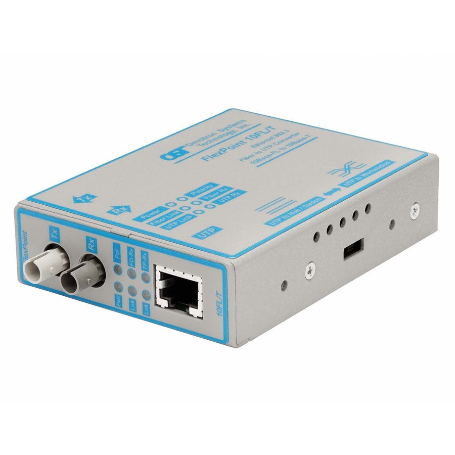Flexpoint 10Mbps Ethernet Fiber Media Converter Rj45 St Multimode 2Km 4300-2