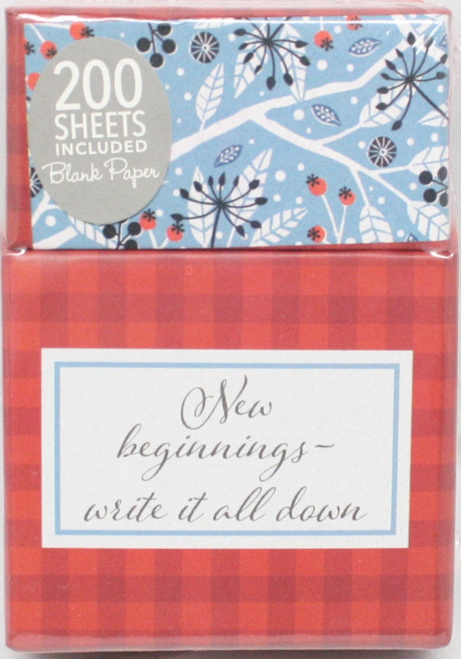 Flip Top Note Paper Box - New Beginnings