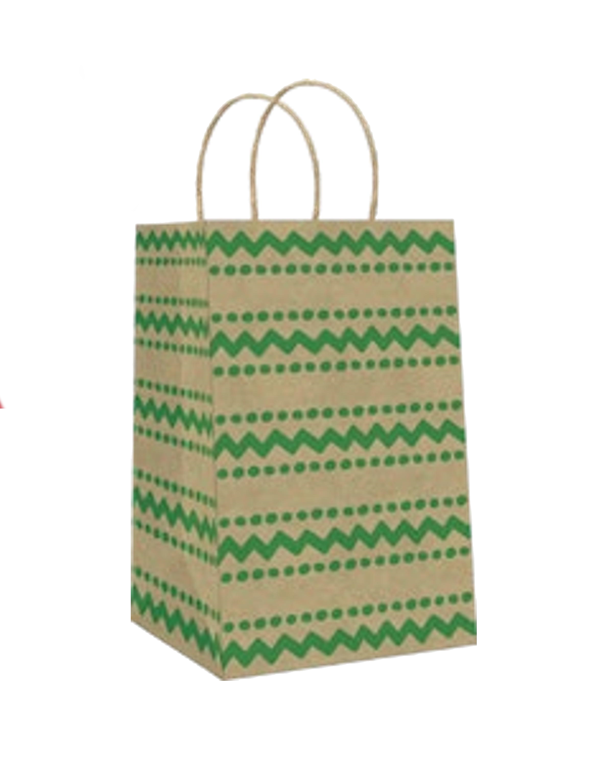 Foil Accented Kraft Treat Bag - 8 Pack -