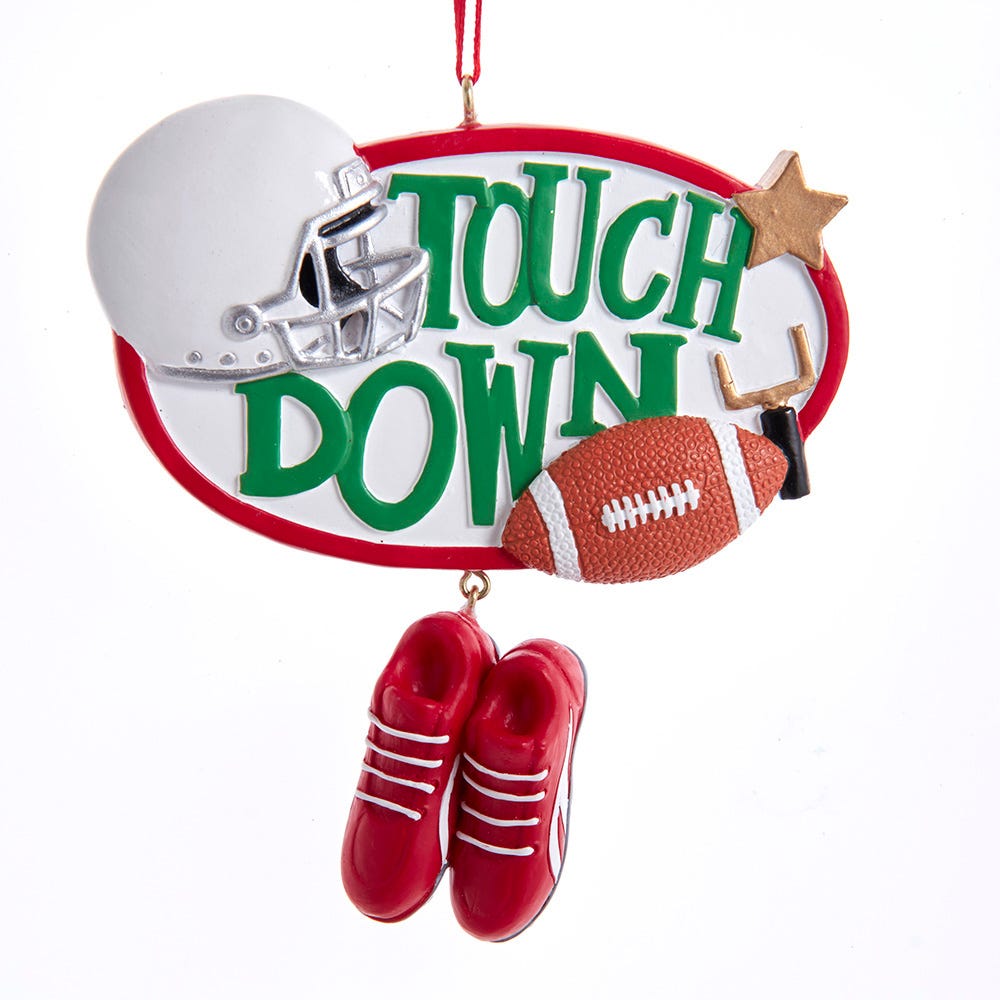 Football " Touchdown" Ornament