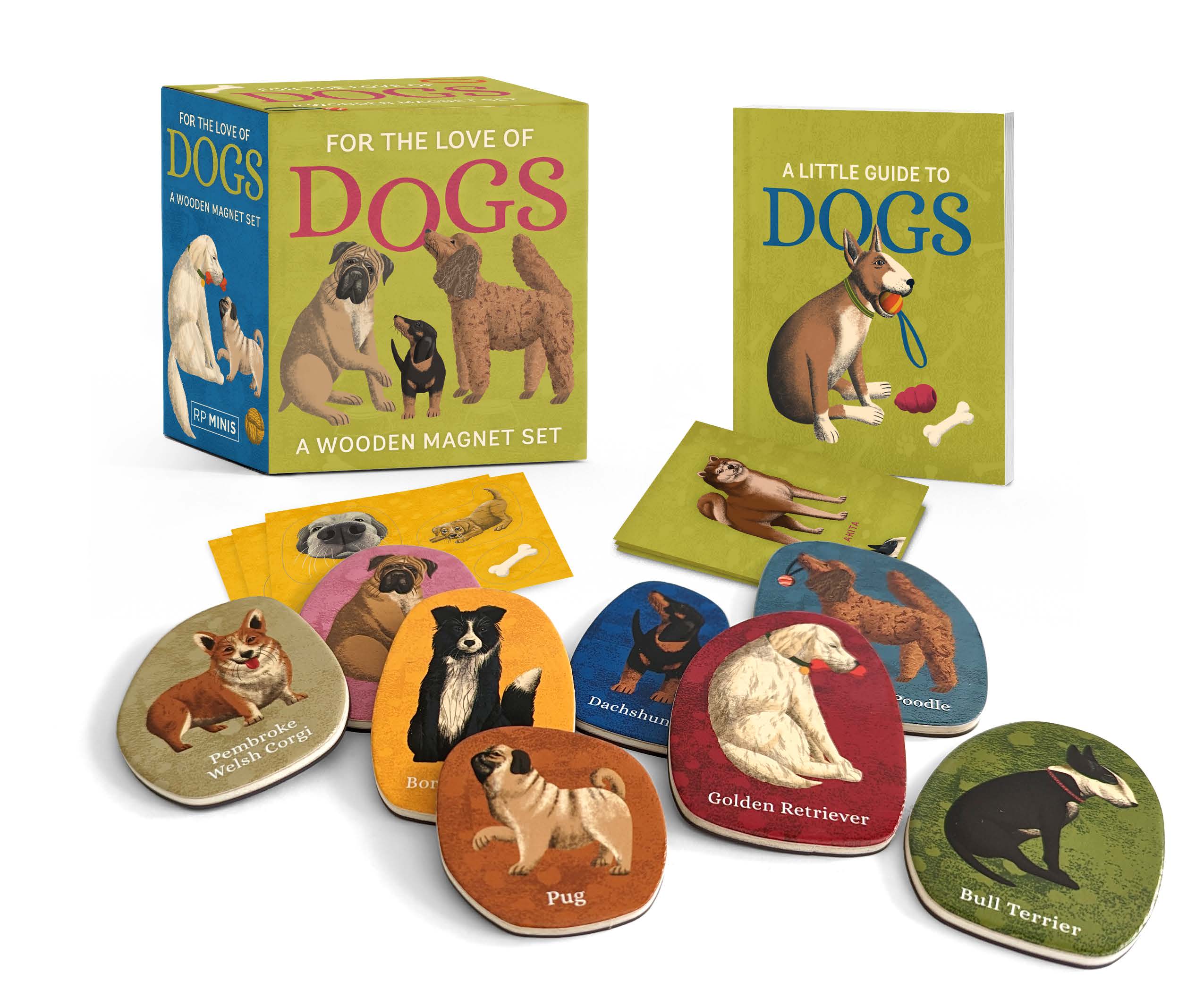 For The Love Of Dogs - A Wooden Magnet Set