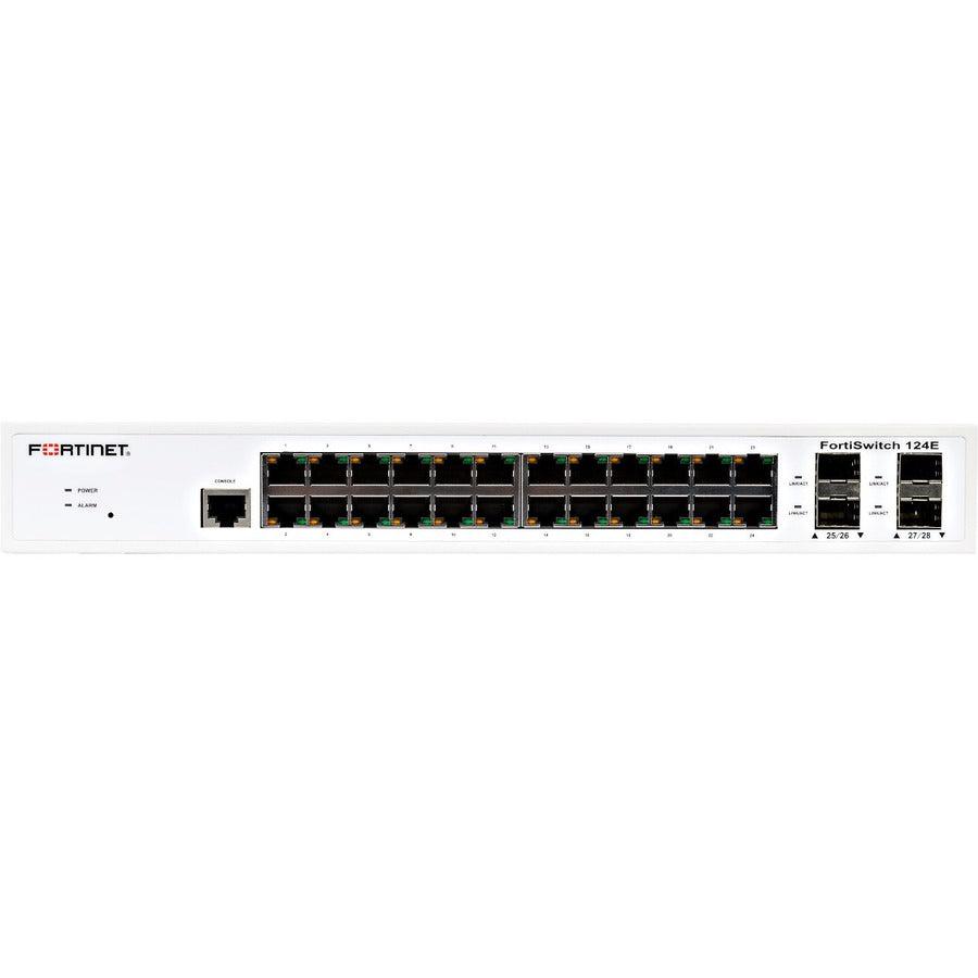 FortiSwitch-124E L2 Switch - 24 Port Gigabit Ethernet Fanless Switch | TecISoft FS-124E