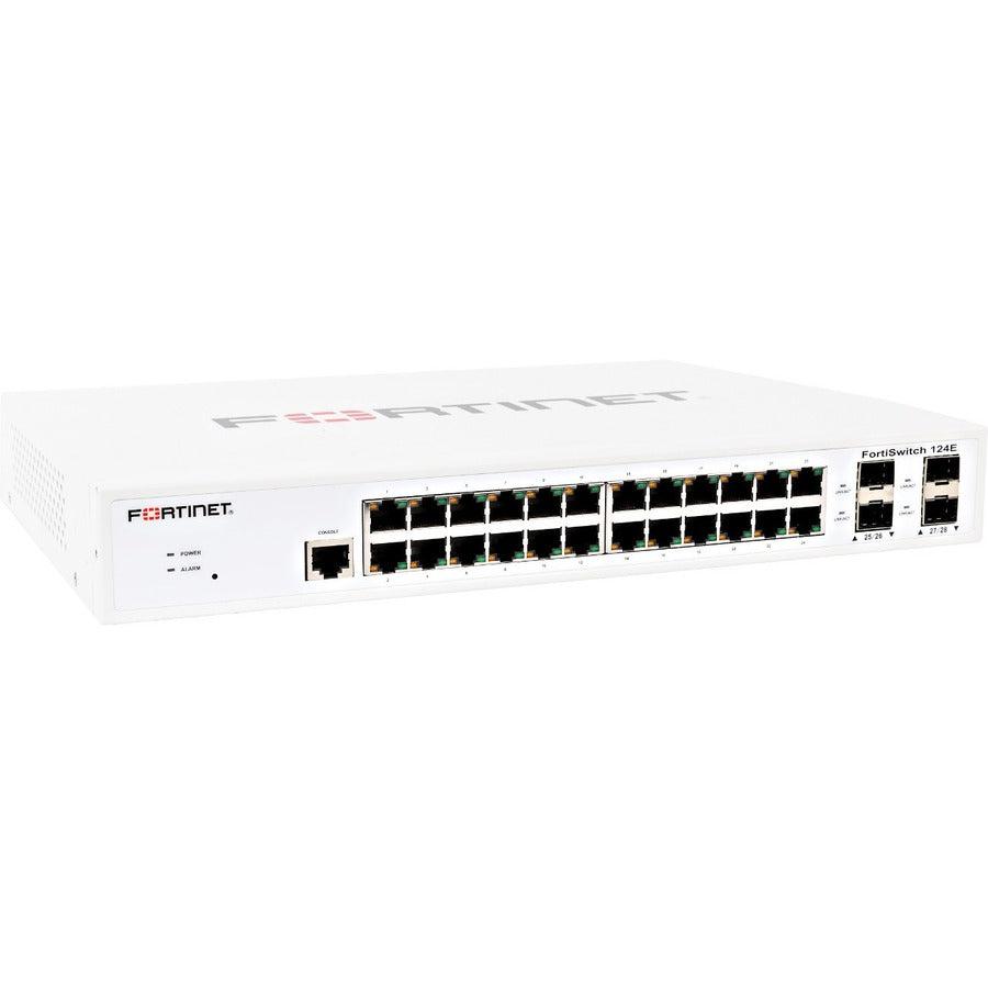 FortiSwitch-124E L2 Switch - 24 Port Gigabit Ethernet Fanless Switch | TecISoft FS-124E
