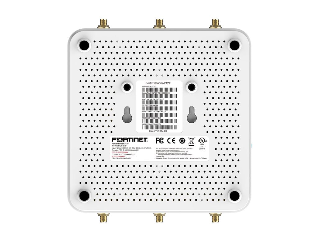 Fortinet FortiExtenderVehicle 212F - Wireless router - WWAN 4-port switch - 1GbE - Dual Band - 4G, 3G - wall-mountable FEV-212F-I