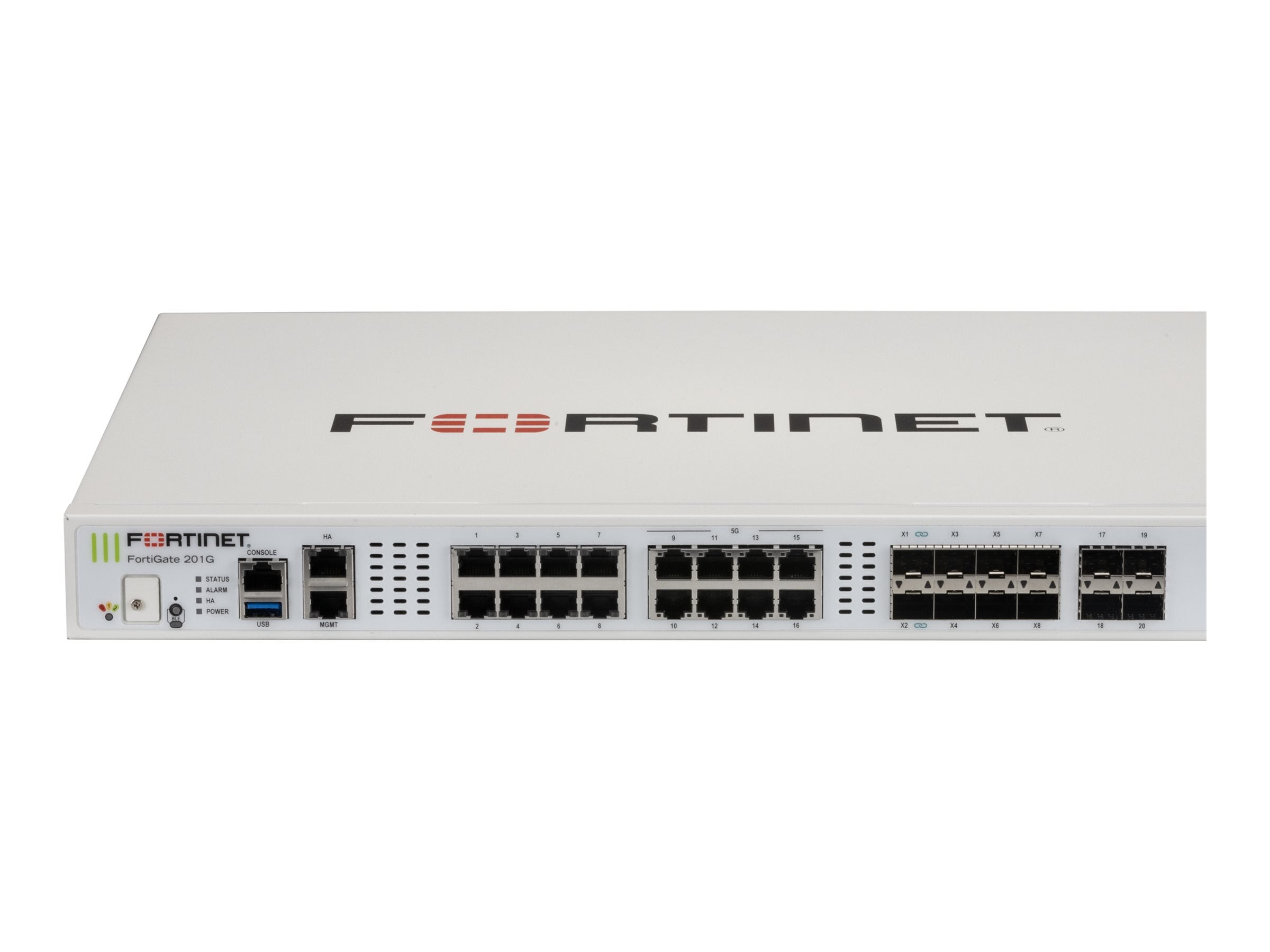 Fortinet FortiGate 201G - Security appliance - with 1 year FortiCare Premium Support + 1 year FortiGuard Unified Threat Protection FG-201G-BDL-950-12