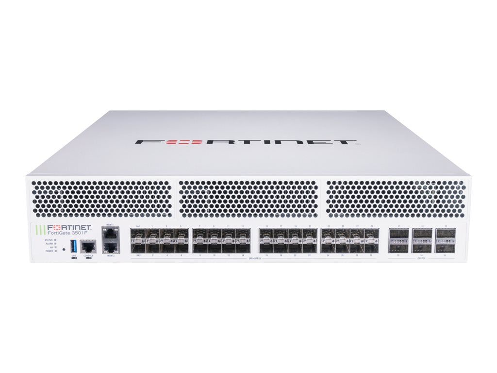 Fortinet FortiGate 3500F - Low Encryption - security appliance - 40GbE, 100GbE, 25GbE - front to back airflow - 2U - rack-mountable FG-3500F-LENC