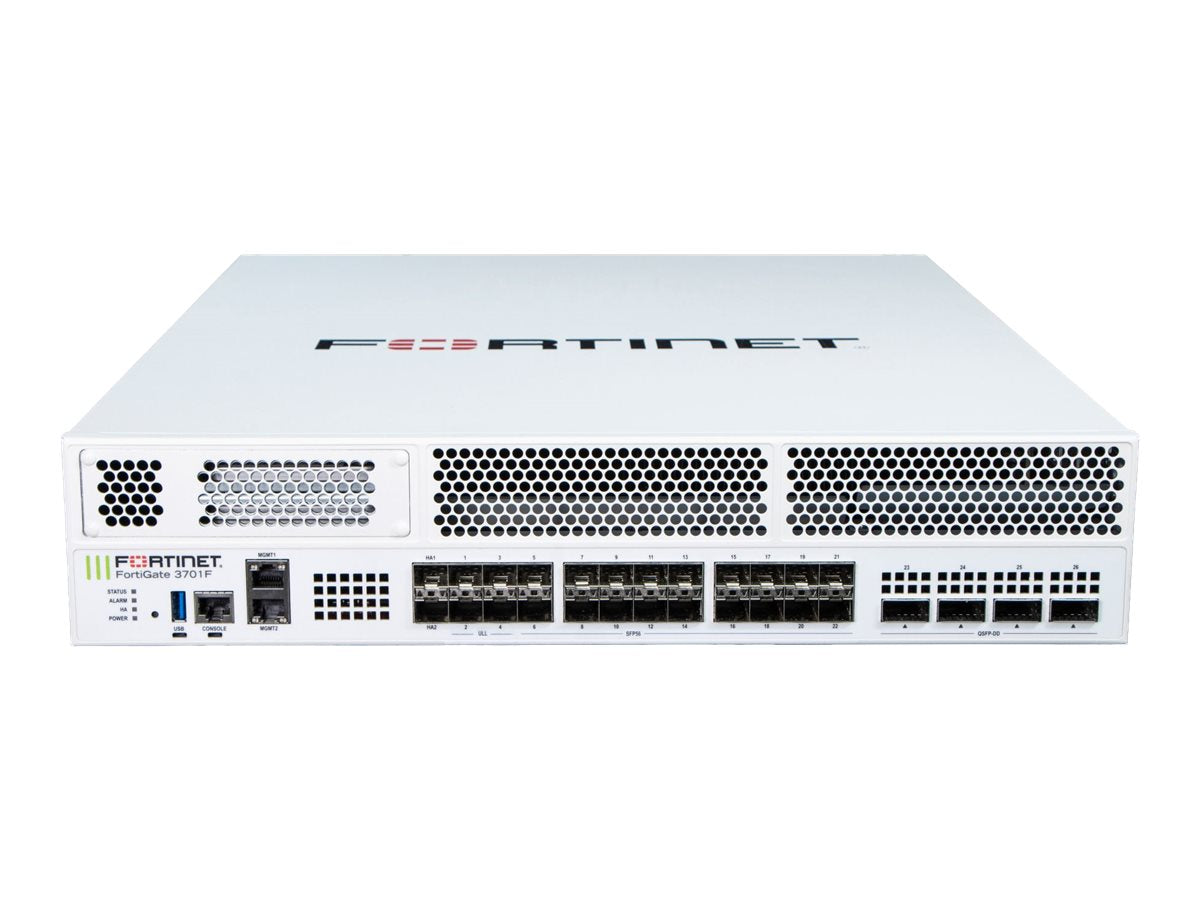 Fortinet FortiGate 3701F - Security appliance - with 1 year 24x7 FortiCare Support + 1 year FortiGuard Unified Threat Protection FG-3701F-BDL-950-12