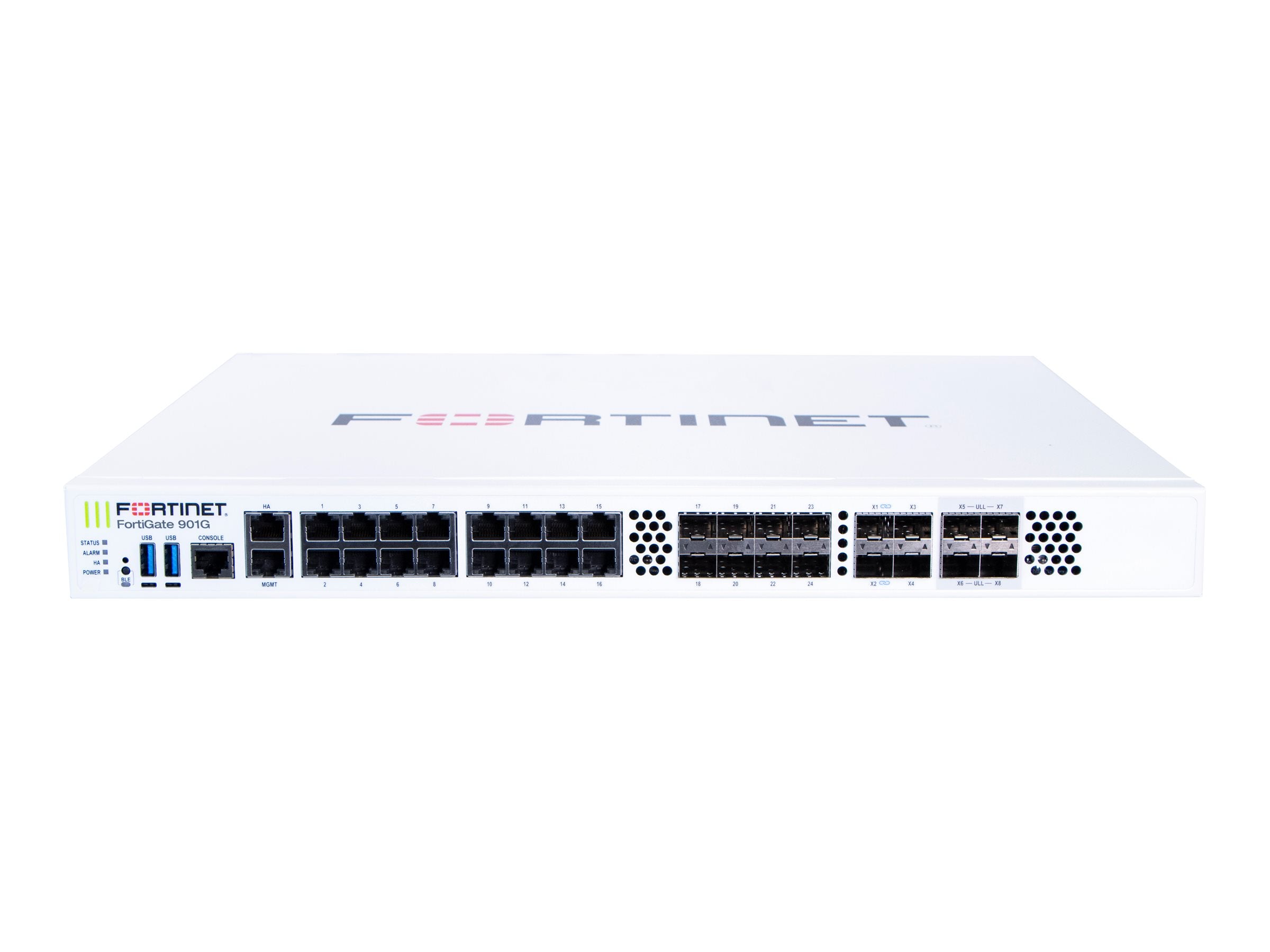 Fortinet FortiGate 900G-DC - Security appliance - with 1 year FortiCare Premium Support + 1 year FortiGuard Unified