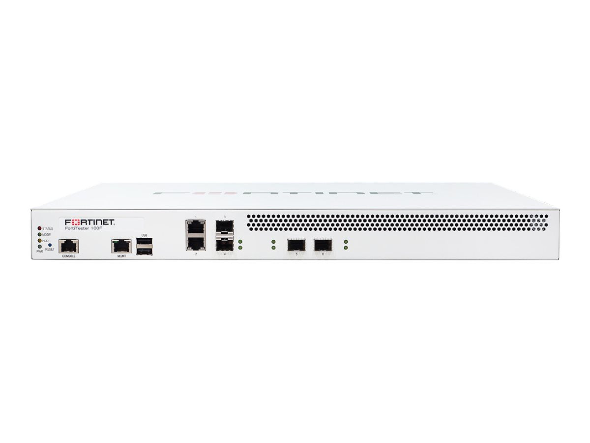 Fortinet FortiTester 100F - Enterprise Bundle - network testing device - with 5 years FortiCare 24X7 Support - 10GbE - rack-mountable FTS-100F-BDL-293-60
