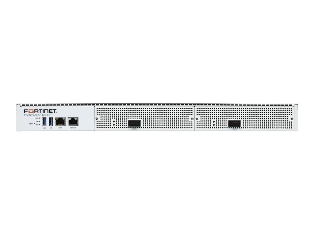 Fortinet FortiTester 4000F - Network testing device - with 1 year FortiCare Premium Support - 100GbE - 1U - cloud-managed - rack-mountable FTS-4000F-BDL-293-12