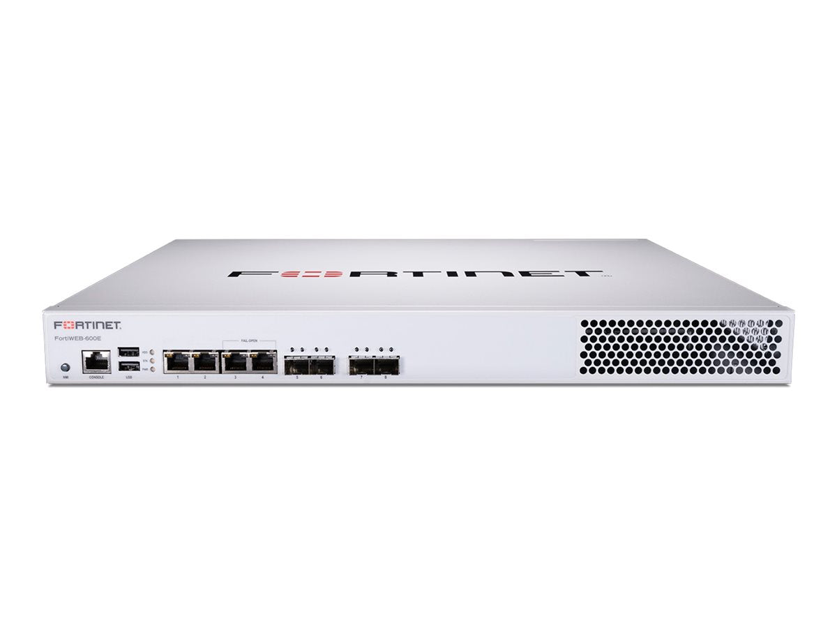 Fortinet FortiWeb 600F - Security appliance - with 5 years 24x7 FortiCare and FortiWeb Advanced bundle - 4 ports - 1GbE - front FWB-600F-BDL-580-60