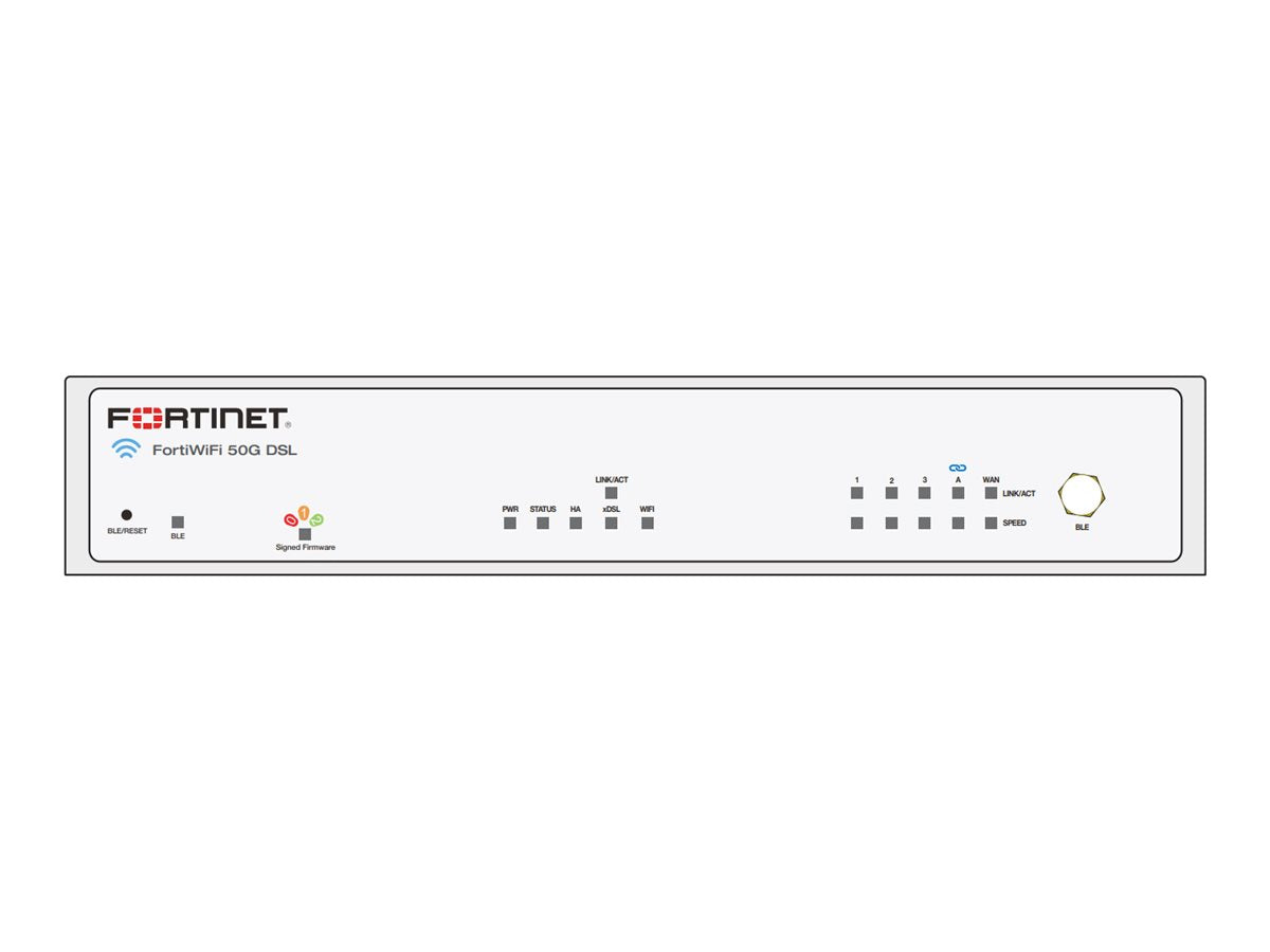 Fortinet FortiWiFi 50G-DSL - Security appliance - with 5 years FortiCare Premium Support + 5 years FortiGuard Unified Threat FWF-50G-DSL-Y-BDL-950-60