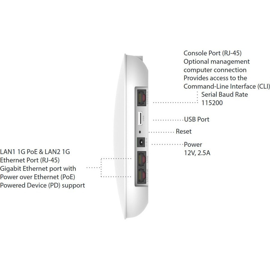 Fortinet FortiAP U231F Dual Band 802.11ax 2.91 Gbit/s Wireless Access Point - Indoor FAP-U231F-V