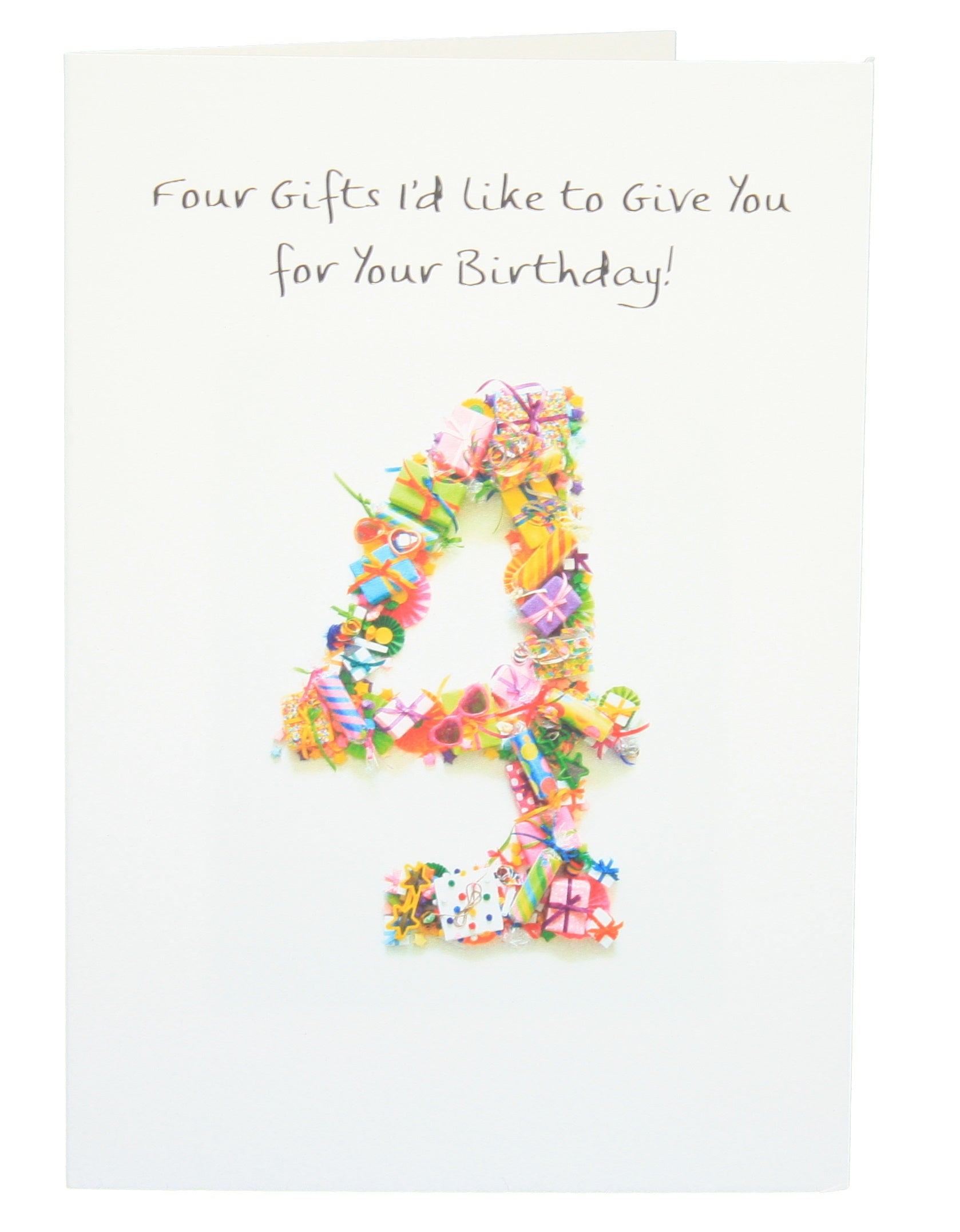 Four Gifts Birthday Card