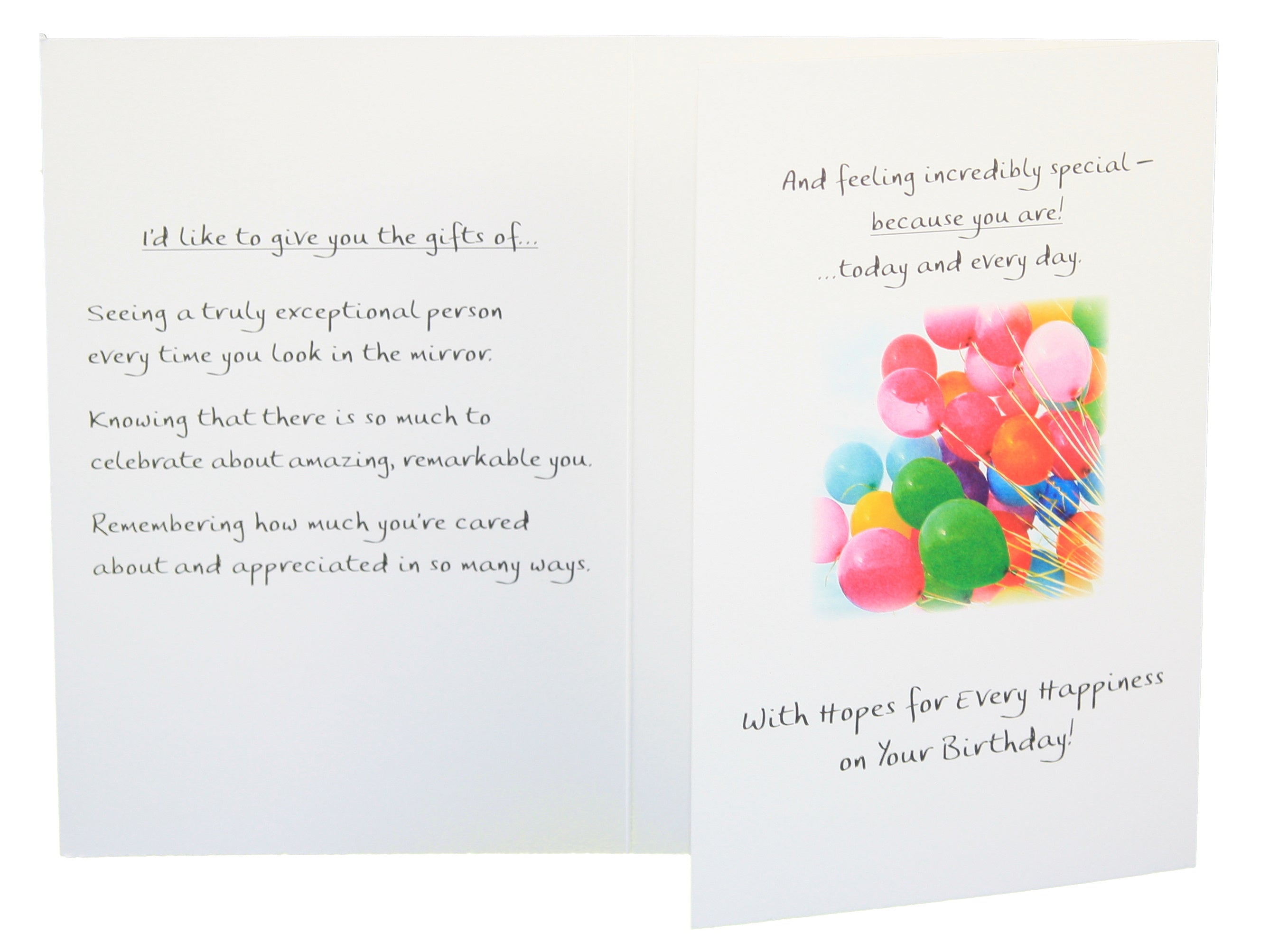 Four Gifts Birthday Card