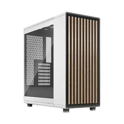 Fractal Design North ATX Mid-Tower PC Case, Chalk White TGC