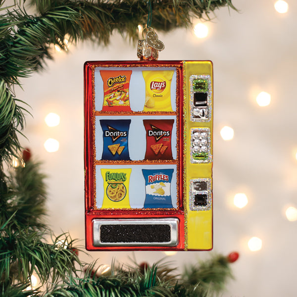 Frito Lay Vending Machine Glass Ornament
