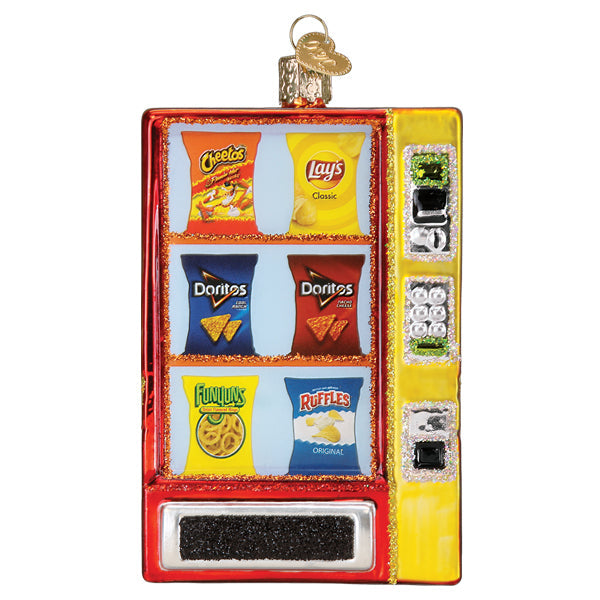 Frito Lay Vending Machine Glass Ornament