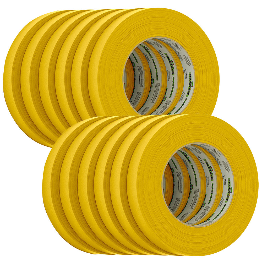 FrogTape CP 225 Medium-High Adhesion Masking Tape - 18MM x 55M x 12-Pack - Gold - Rated