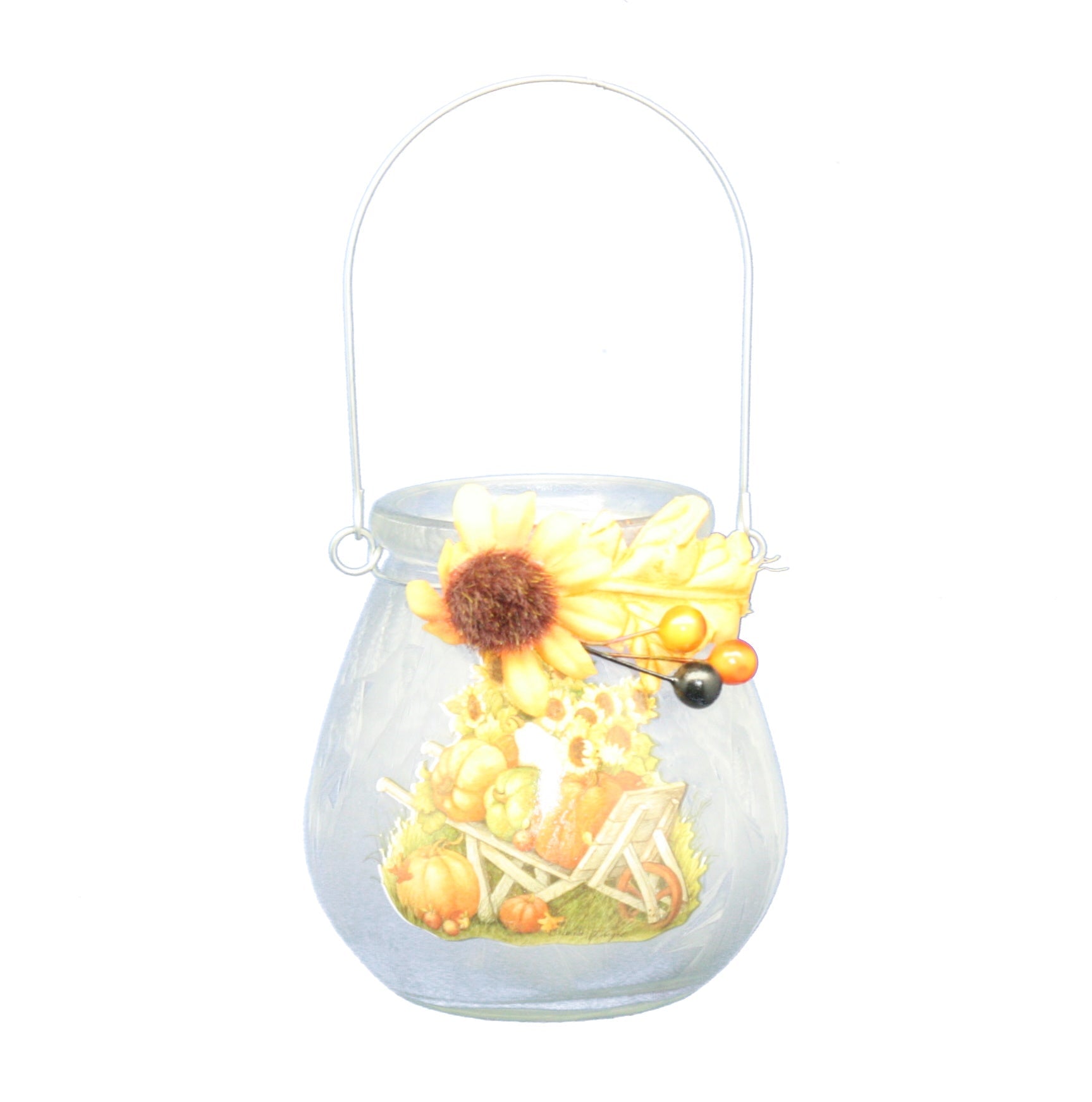 Frosted Glass Harvest Luminary -