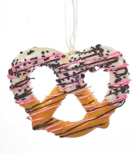 Frosted Pretzel Ornament -