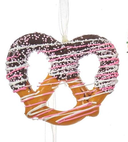 Frosted Pretzel Ornament -
