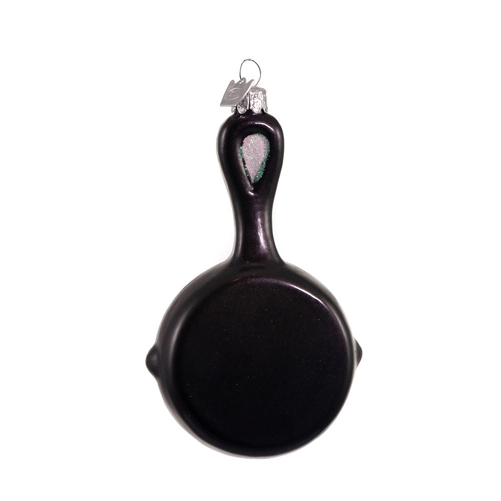 Frying Pan Glass Ornament - 5 Inch