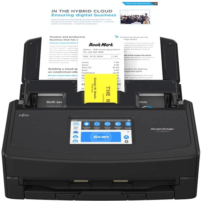 Fujitsu ScanSnap iX1600 Large Format ADF Scanner - 600 dpi Optical CG01000-304301