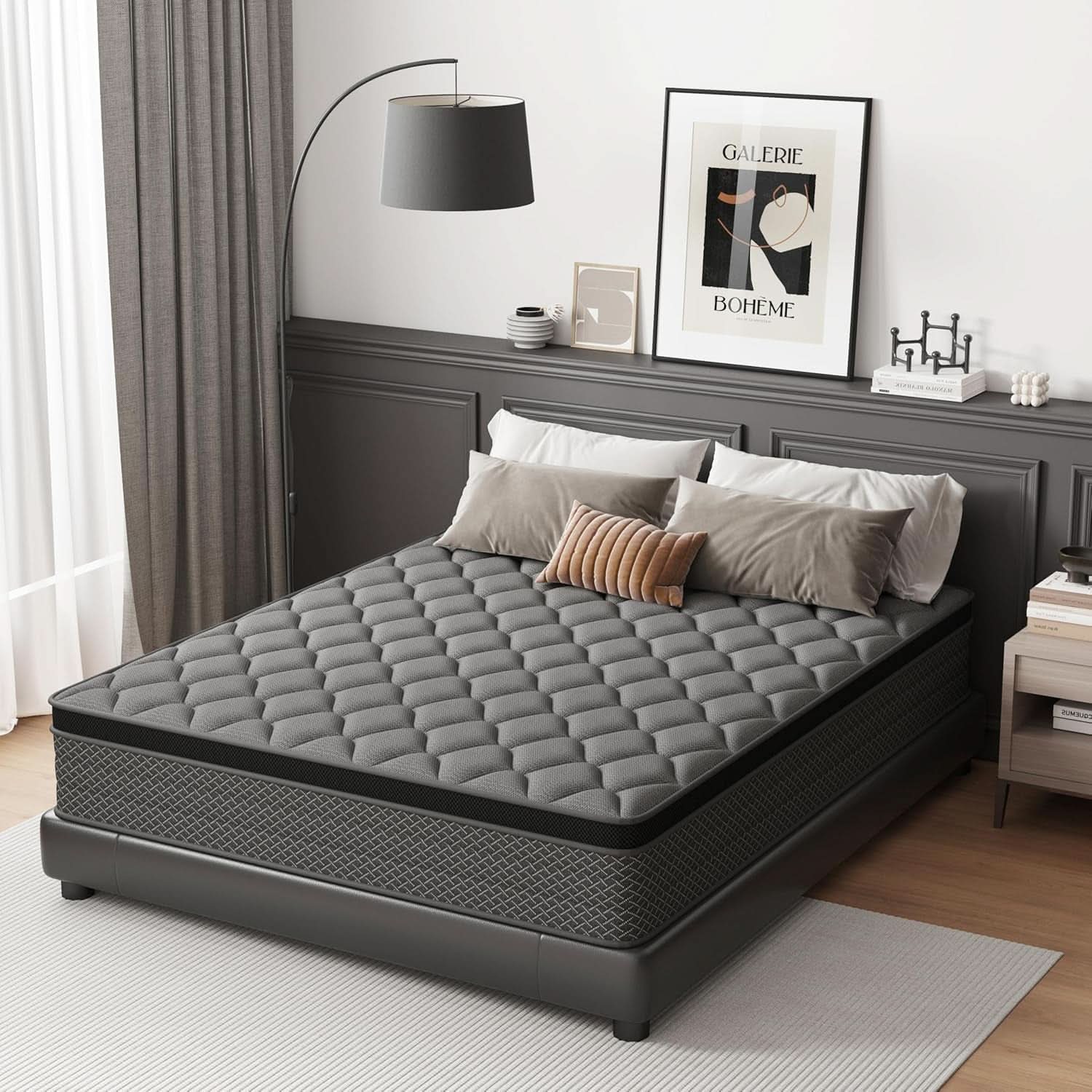 Full Size 14 Inch Hybrid Mattress Memory Foam Comfort