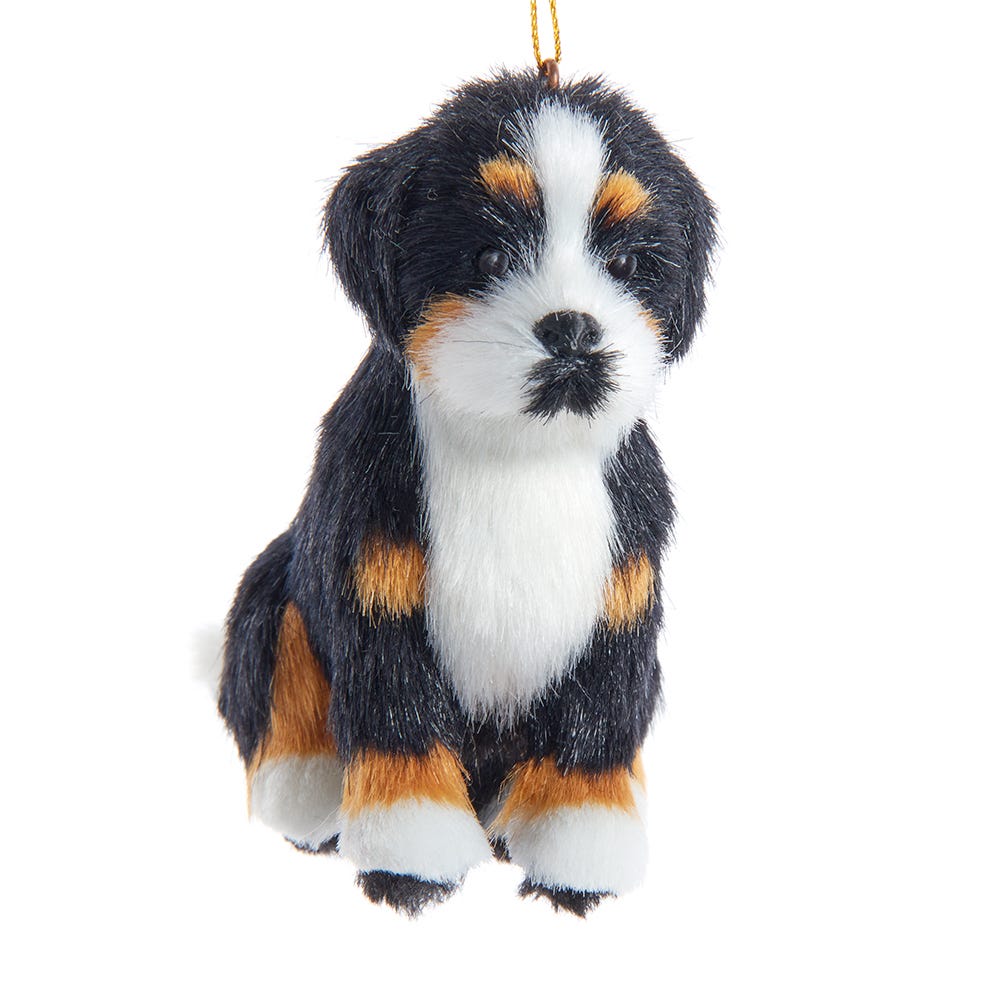 Furry Dog Ornament - Bernese Mountain Dog