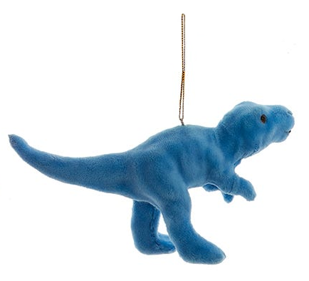 Fuzzy Colorful Dinosaur Ornament -