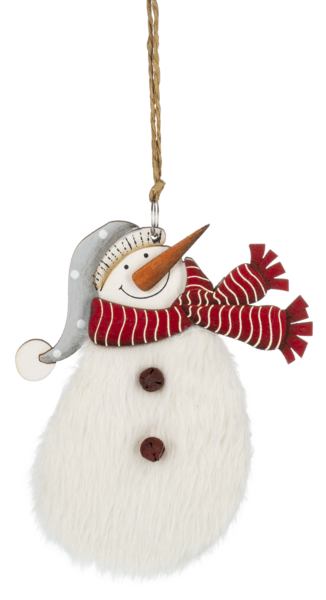 Fuzzy Snowman Ornament -